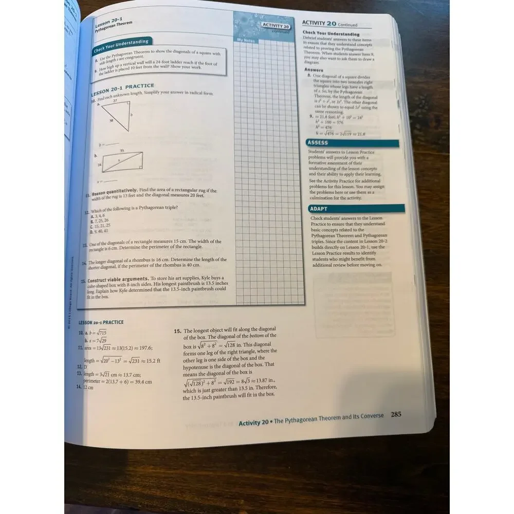 Springboard Geometry Teacher Edition Math Book